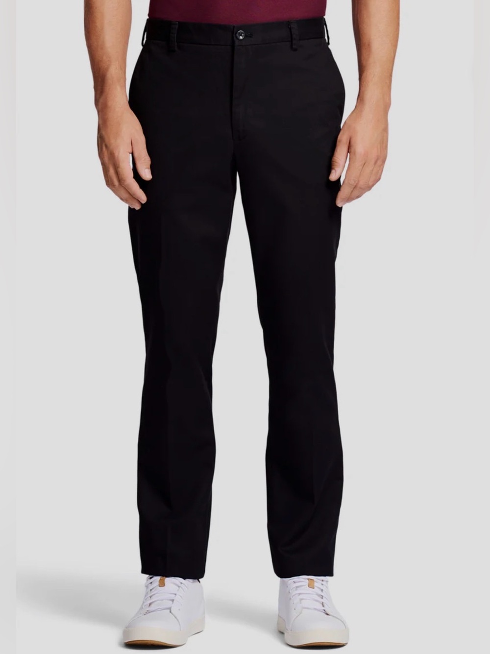 Men’s 38x32 Black IZod Straight-fit Flat-front Chinos Khaki Pants EUC Cotton